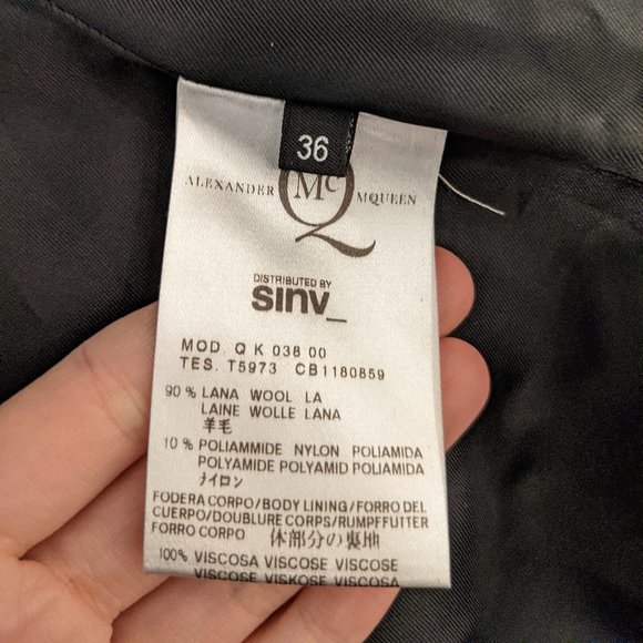 Alexander McQ ombre wool long line coat - never worn - Picture 5 of 5